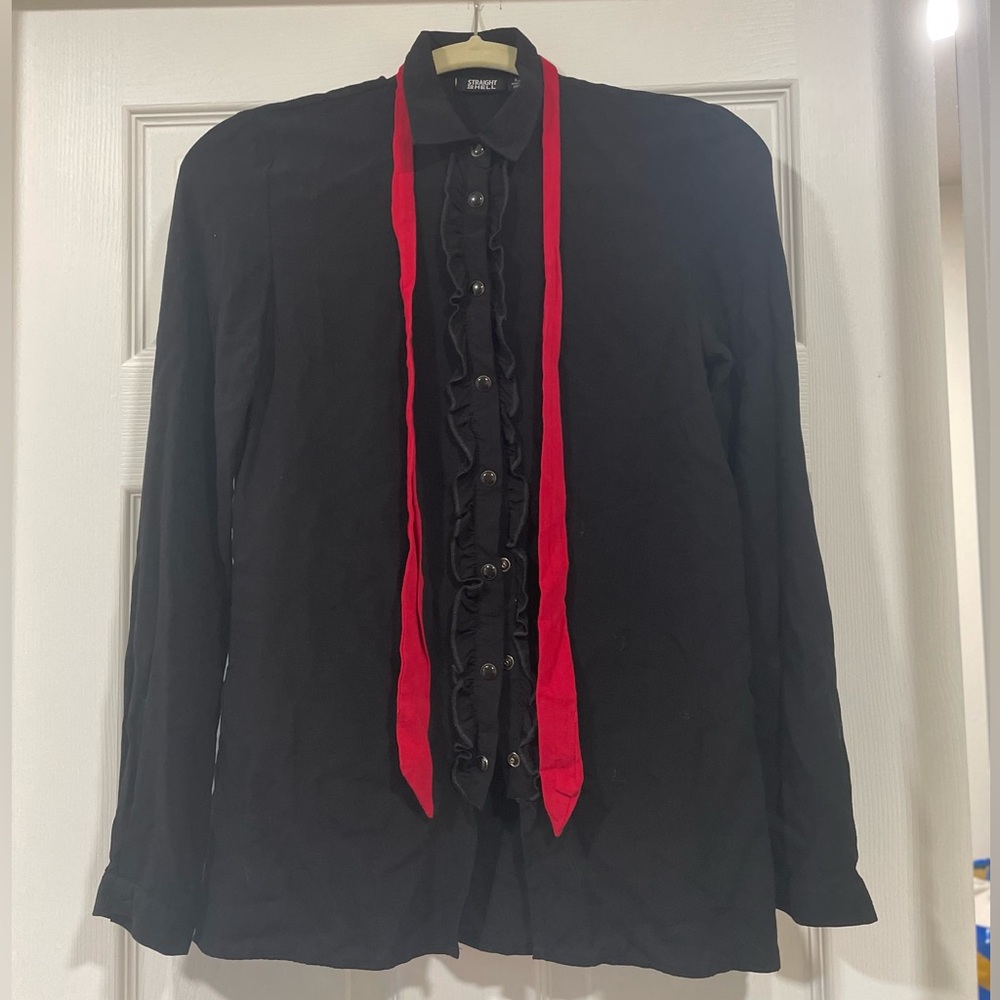 Straight To Hell Lula Fortune Western Tie Shirt size XS